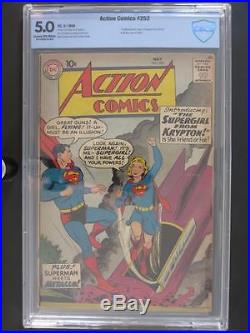 Action Comics #252 CBCS 5.0 VG/FN -DC 1959- Superman 1st App of Supergirl