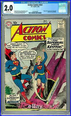Action Comics #252 CGC 2.0 (OW) Origin & 1st Appearance of Supergirl