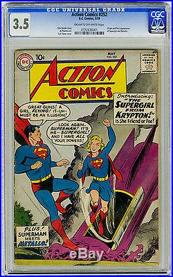 Action Comics #252 CGC 3.5 Golden Age DC Comics KEY 1st Supergirl & Metallo