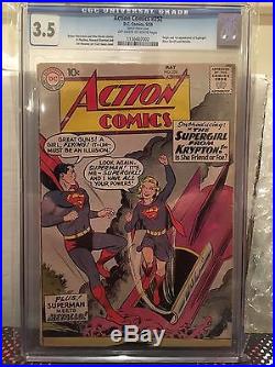 Action Comics 252 CGC 3.5 OWithW PAGES 1ST SUPERGIRL