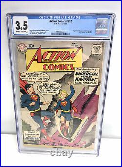 Action Comics #252 CGC 3.5 VINTAGE DC Comic KEY 1st Supergirl and Metallo