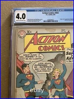 Action Comics # 252 CGC 4.0 1st APPEARANCE & ORIGIN of SUPERGIRL Metallo 1959