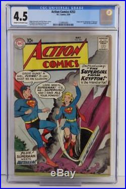 Action Comics #252 CGC 4.5 VG+ DC 1959 -Superman- 1st App Supergirl & Metallo