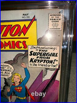 Action Comics #252 CGC 5.0 DC 1959 1st Supergirl! Superman! H12 112 cm clean