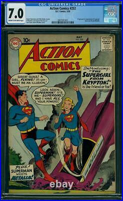 Action Comics #252 CGC 7.0 DC 1959 1st Supergirl! Superman! Key! L2 201 cm Sale