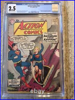 Action Comics 252 Cgc G+ 2.5 Origin & 1st Appearance Of Supergirl (1959)