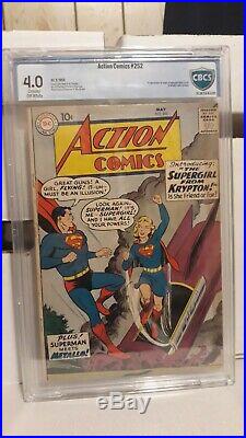 Action Comics 252 Cgc/cbcs 4.0, 1st Appearance Of Supergirl, Key Issue