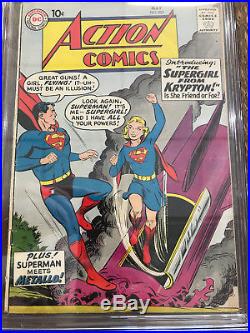 Action Comics #252 DC 5/1959 1st & Origin Supergirl Metallo CGC 4.5 VG+ Superman