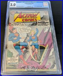 Action Comics #252 May 1959 CGC 3.0 1st App Origin of Supergirl Graded G/VG