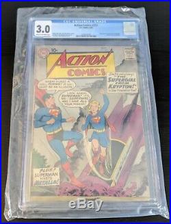 Action Comics #252 May 1959 CGC 3.0 1st App Origin of Supergirl Graded G/VG
