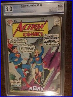 Action Comics 252 Origin 1st App Supergirl Pgx 3.0 Universal Label