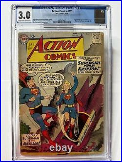 Action Comics #252 Origin & 1st App. Supergirl Superman DC Comic 1959 CGC 3.0