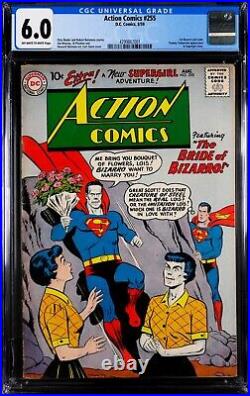 Action Comics 255 (Aug. 1959) DC The Bride Of Bizarro! 1st Appearance CGC 6.0