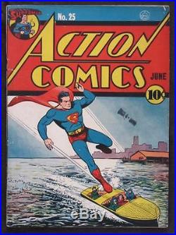 Action Comics #25 DC 1940 -Superman- Last App Gargantua T. Potts More Comics
