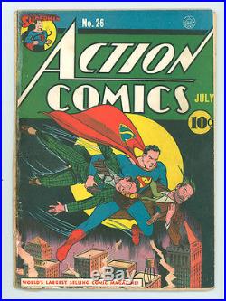 Action Comics 26 DC Superman 1940 Wayne Boring Cover Siegel Shuster