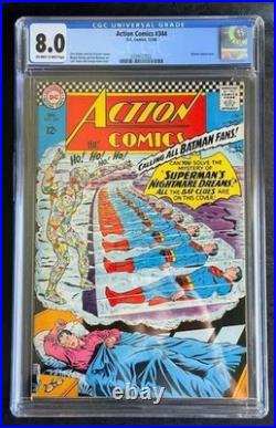 Action Comics #344 DC 1966 Silver Age Cgc Vf 8.0 Curt Swan Cover