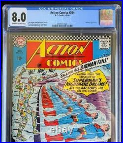 Action Comics #344 DC 1966 Silver Age Cgc Vf 8.0 Curt Swan Cover