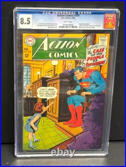 Action Comics #359 CGC 8.5 VF+ The People vs. Superman! SEE BACK OF CASE