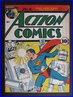 Action Comics #36 Superman DC 1941 Classic Robot Cover! Check out our Comics