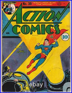 Action Comics #39 Poor 0.5 Superman Lois Lane Zatara World War 2 Cover 1941