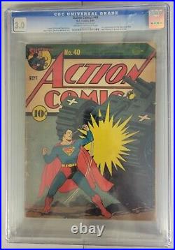 Action Comics #40 CGC Graded 3.0