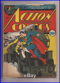 Action Comics #41 1941. Pgx 3.0 G/vg
