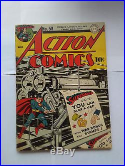 Action Comics #58 Superman WW2