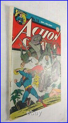 Action Comics #76 (1944 DC) Golden Age Superman Comic Book Great WWII Cover RARE