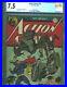 Action Comics 76 CGC 7.5 OW Classic Superman Japanese Motorcycle Cover 1944 WWII