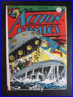 Action Comics #90 -HIGHER GRADE- DC 1945 Superman! Golden Age