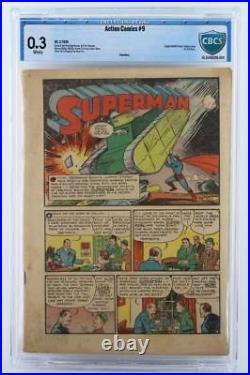 Action Comics #9 CBCS 0.3 IN DC 1939 Coverless 9th App of Superman