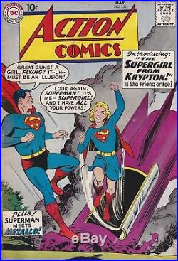 Action Comics Issue #252 1st App. Of Supergirl & Metallo Graded 7.3 FN Holo# 164