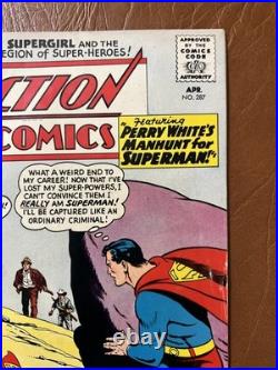 Action Comics Lot 2 VG+ to FN- #274 & #287 DC Comics 1961-62 $12 Ship withSign