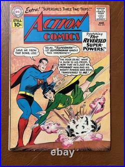 Action Comics Lot 2 VG+ to FN- #274 & #287 DC Comics 1961-62 $12 Ship withSign