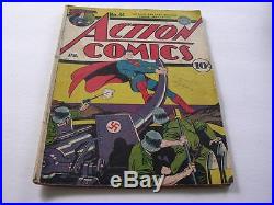 Action Comics Superman No 44 January 1942 with Nazi's