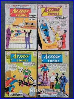 Action Comics (dc) 4-book Lot! Silver Age! (1961-1969) All Superman! & Supegirl