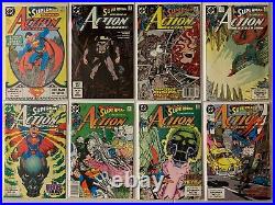 Action Comics lot #643-699 + 2 annuals 48 diff avg 6.0 (1989-94)