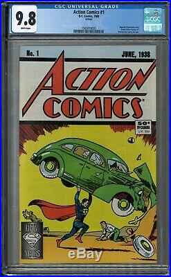 Action comics 1 reprint cgc 9.8 superman 1 8 bit Waite variant loot crate lot