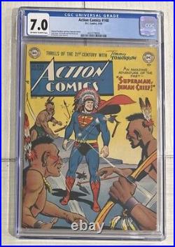 Actions Comics 148 CGC 7.0 (DC Comics 1950) Superman Curt Swan Rare Higher Grade