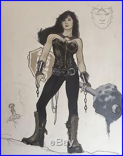 Adam Hughes original art Wonder Woman Batman v Superman New costume design