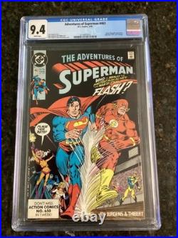 Adventures Of Superman 463 CGC 9.4 Superman Flash Race 199 Homage