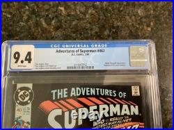 Adventures Of Superman 463 CGC 9.4 Superman Flash Race 199 Homage