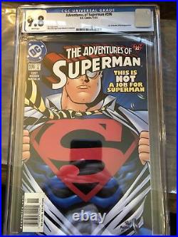 Adventures Of Superman #596 Newsstand CGC 9.8 RECALLED Twin Towers Book Top Pop