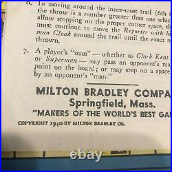 Adventures Superman Milton Bradley 1940 Board Game Collector Must Have Rare Vtg
