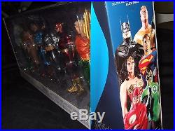 Alex Ross Justice League 6 Figure Set Batman Superman Flash Wonder Woman Aquaman