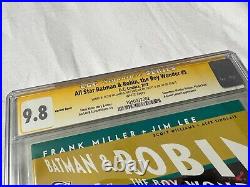 All Star Batman & Robin 5 CGC 9.8 Signature Series SS Lee Sinclair & Williams 3x