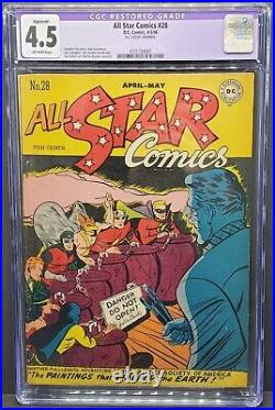All Star Comics #28, A Superman DC Publication, 4-5/1946 CGC 4.5 VG+ OW