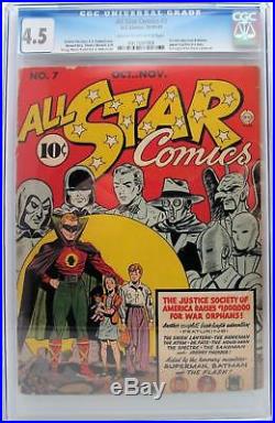 All-Star Comics #7 CGC 4.5 (VG+) DC Comics Golden Age Batman, Superman