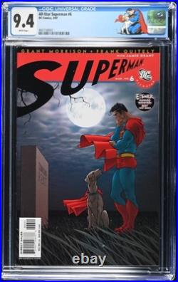 All-Star Superman #6 CGC 9.4 Custom Label DC Comics 2007 Morrison Low Census
