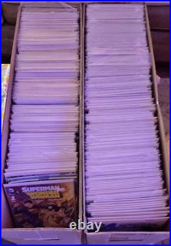 Approx 500 DC Comics Superman Wonder Woman Superboy Mixed Comic Book Lot